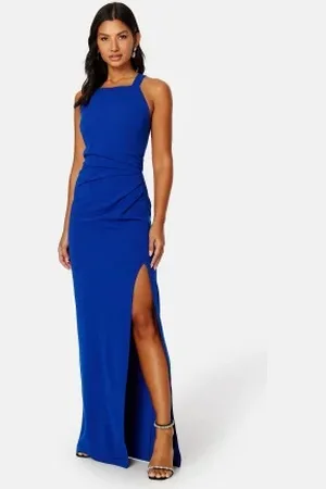 BUBBLEROOM Square Neck Slit Maxi Dress XXS