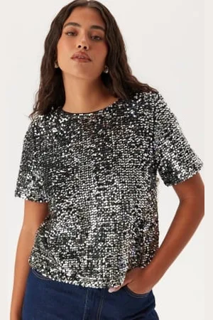 Pieces® Pcserena Sequin Ss O-neck Top XS