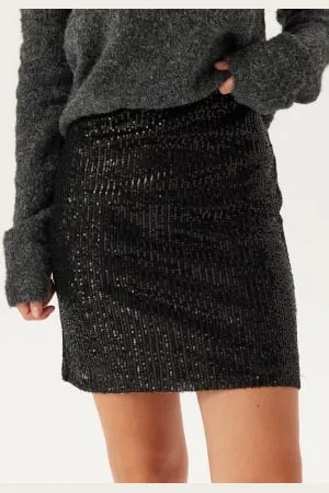 VILA Visparkling Hw Short Skirt Black S