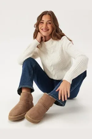 Shepherd Paris Sheepskin Boots Chestnut 36