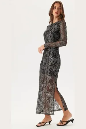 Y.A.S Polima Ls Long Lace Dress XS