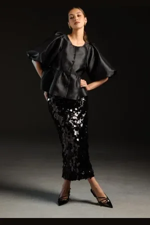 BUBBLEROOM Sequin Ankle Skirt 34