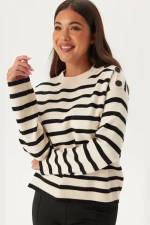 VERO MODA Vmsaba Ls O-neck Button Pullov XS