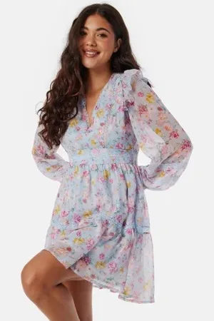 VILA Viroman New V-neck L/S Short Dress 38