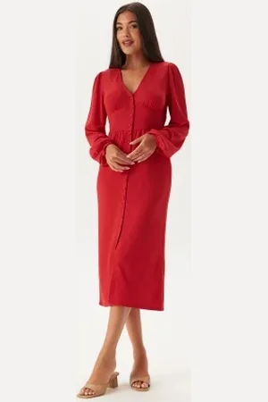 BUBBLEROOM Structure Button Midi Dress XS