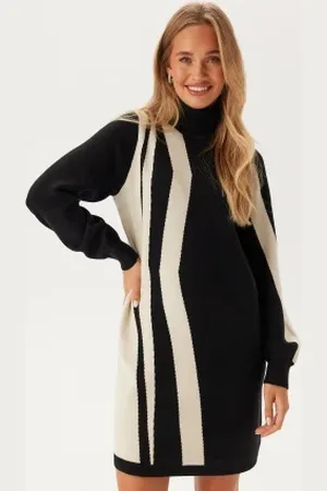 Object Ray L/S Knit Rollneck Dress XS