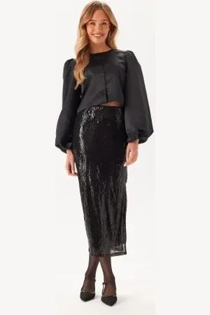 VILA Vizikki Midi Sequin Skirt XS