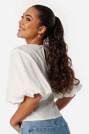 BUBBLEROOM Volume Sleeve Blouse White XS