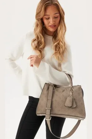 Guess Cresidia Society Satchel Dark Taupe Onesize