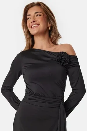 BUBBLEROOM One Shoulder Rose Top XS