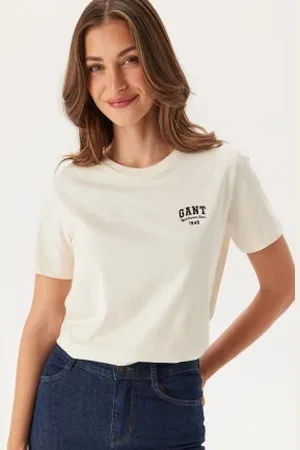 GANT Reg Small Graphic Ss T-shirt Cream XS