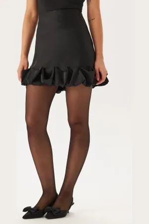 Y.A.S Flo Hw Short Skirt Black M