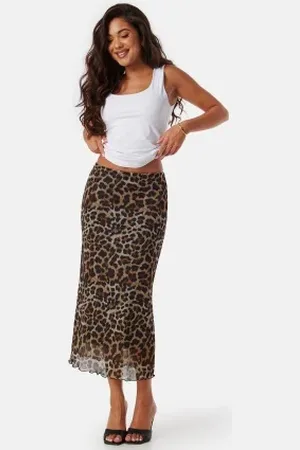 BUBBLEROOM Mesh Midi Skirt L