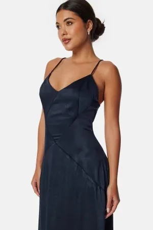 BUBBLEROOM Satin Strap Gown 34