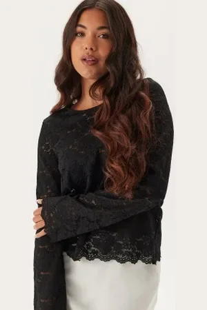 BUBBLEROOM Long Sleeve Lace Top XS