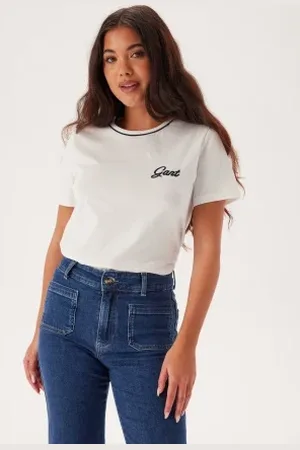 GANT Reg Script Ss T-shirt EGGSHELL XS