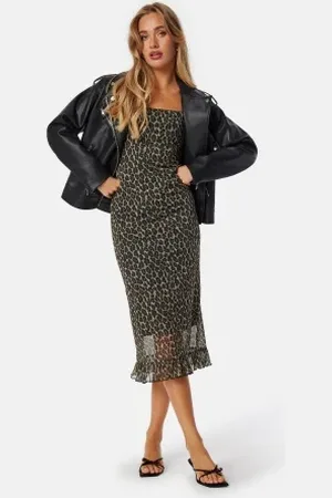 BUBBLEROOM Strap Mesh Frill Dress XS