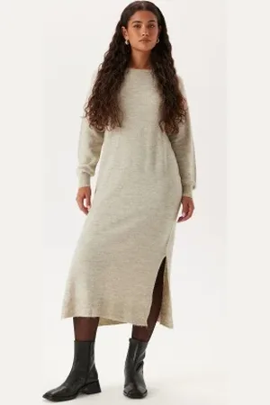 VERO MODA Vmlefile Ls Boatneck Calf Dress XS
