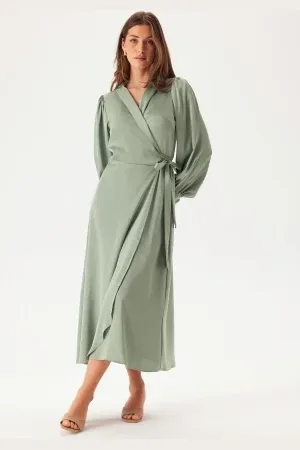 VILA Vienna Ravenna L/S Ankle Wrap Dress 34