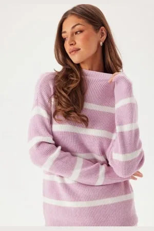 VILA Viril Mockneck L/S Knit Rib Top XS