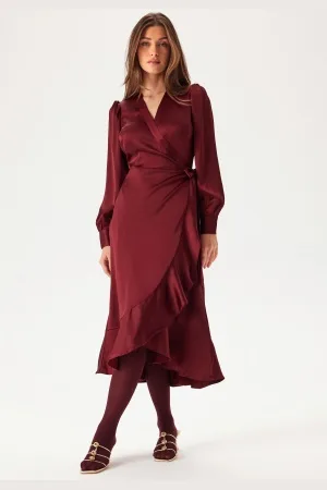 Object Objsateen Wrap Dress 34