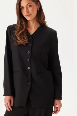 SELECTED Slfhedi Ls Relaxed Blazer Black Detail:Melange 36