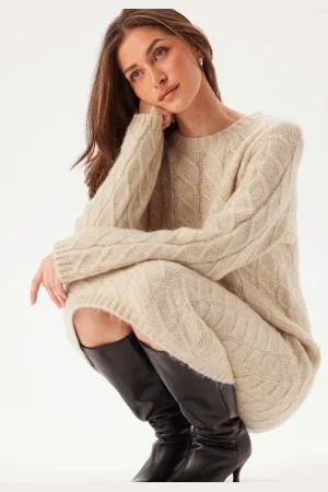 SELECTED Slfalmina Ls Knit Cable Dress XS