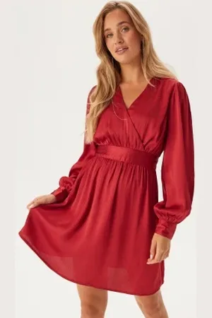 BUBBLEROOM Wrap L/S Dress XS