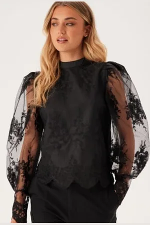 Y.A.S Lisa Ls Lace Top W Lining XS