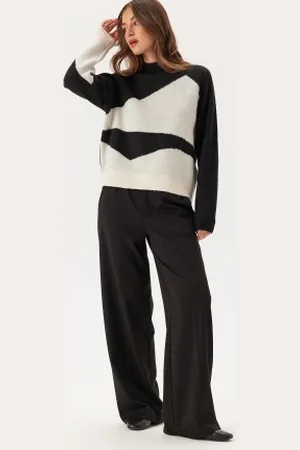 VILA Vicilia Mock Neck L/S JAQUARD XS