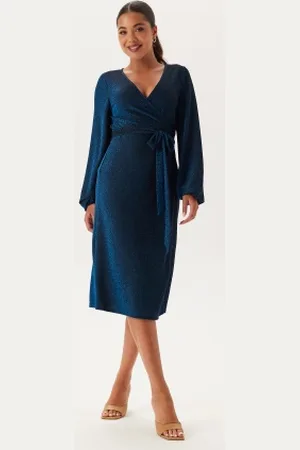 Happy Holly Sparkling Midi Wrap Dress 40/42