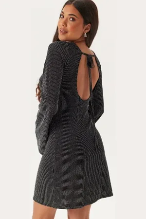 BUBBLEROOM Open Back Sparkling Dress XS