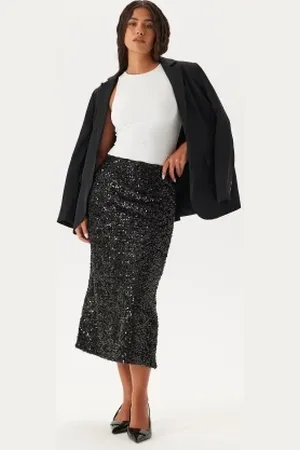 Pieces® Pcserena Sequin Hw Midi Skirt XS