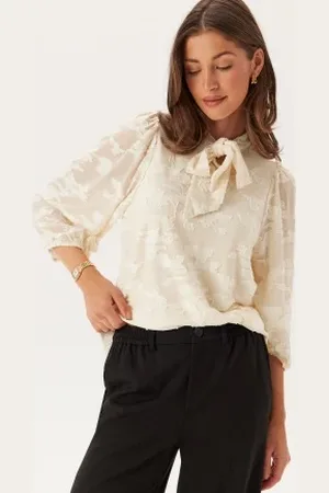 VILA Viharmonia Tie Neck 3/4 TOP TO XS