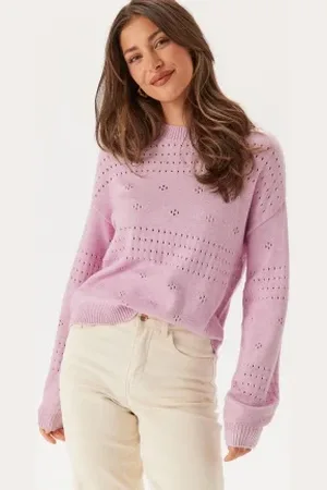 VILA Viril L/S O-NECK POINTELLE KNI XS