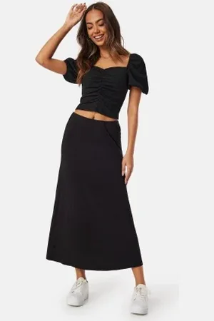 Happy Holly Soft Midi Skirt Black 32/34