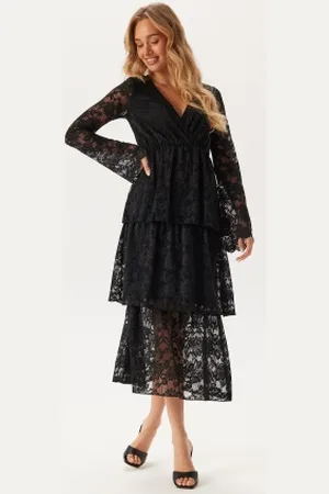 Happy Holly Lace Long Dress Black 32/34