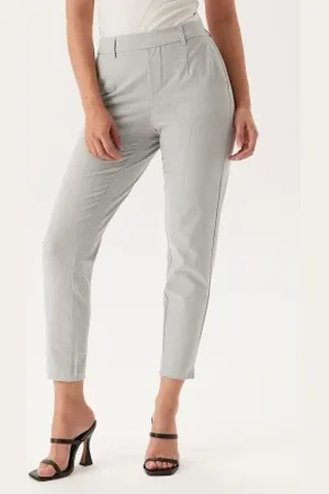 Object Objlisa Slim Pant Light Grey Melange 34