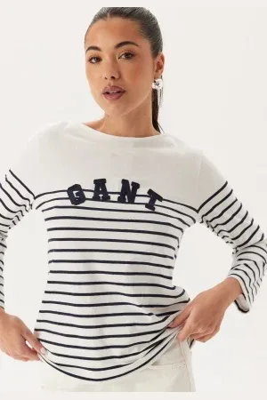 GANT Reg Breton Boat Neck T-shirt Evening Blue XS