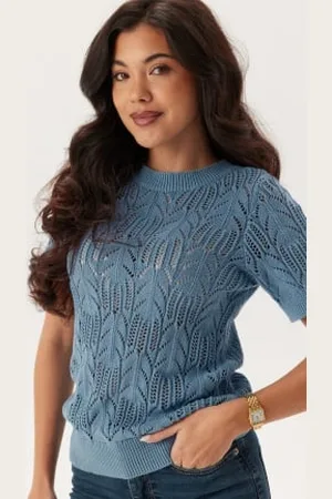 VILA Vicotti S/S O-NECK KNIT TOP - XS