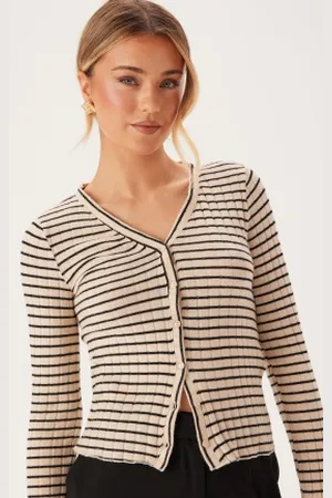 Pieces® Pciris Cardigan Birch Stripes:Black M
