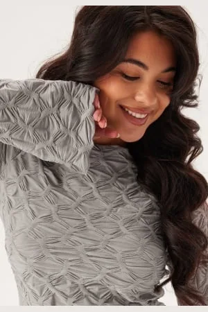 BUBBLEROOM Structure Long Sleeve Top XS