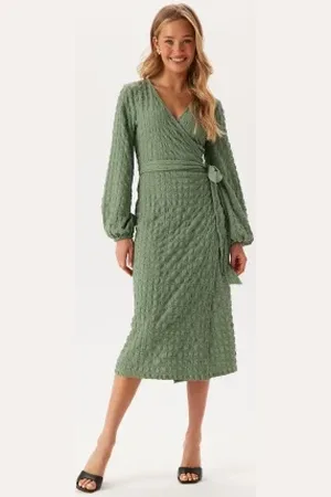 BUBBLEROOM Structure Wrap Dress XS