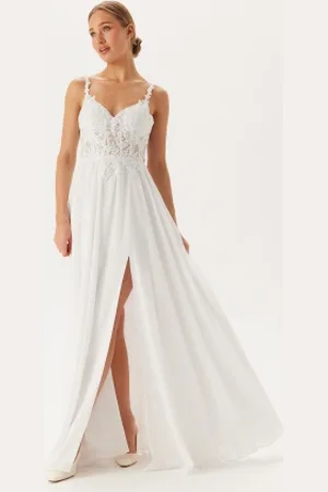 Christian Koehlert Paris Chiffon Rhinestone Wedding Dress Snow White 36