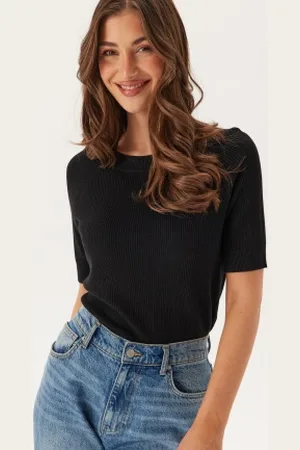 SELECTED Slfelinna New Ss Knit Top Noos XS