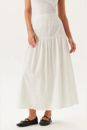 SELECTED Slfhannah Mw Long Broderi Skir 34
