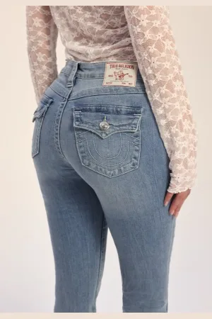 True Religion Becca Mid Rise Bootcut Flap Peak Spot 23