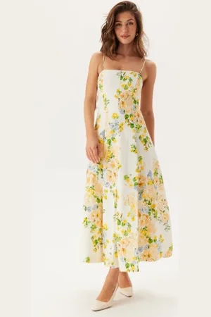 Forever New Charlotte Strapless Printed Midi Dress Empress Floral 38(UK10)