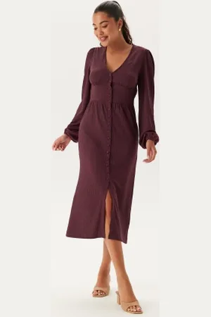 BUBBLEROOM Structure Button Midi Dress XS