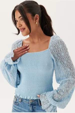 BUBBLEROOM Square Neck Smock Top XS